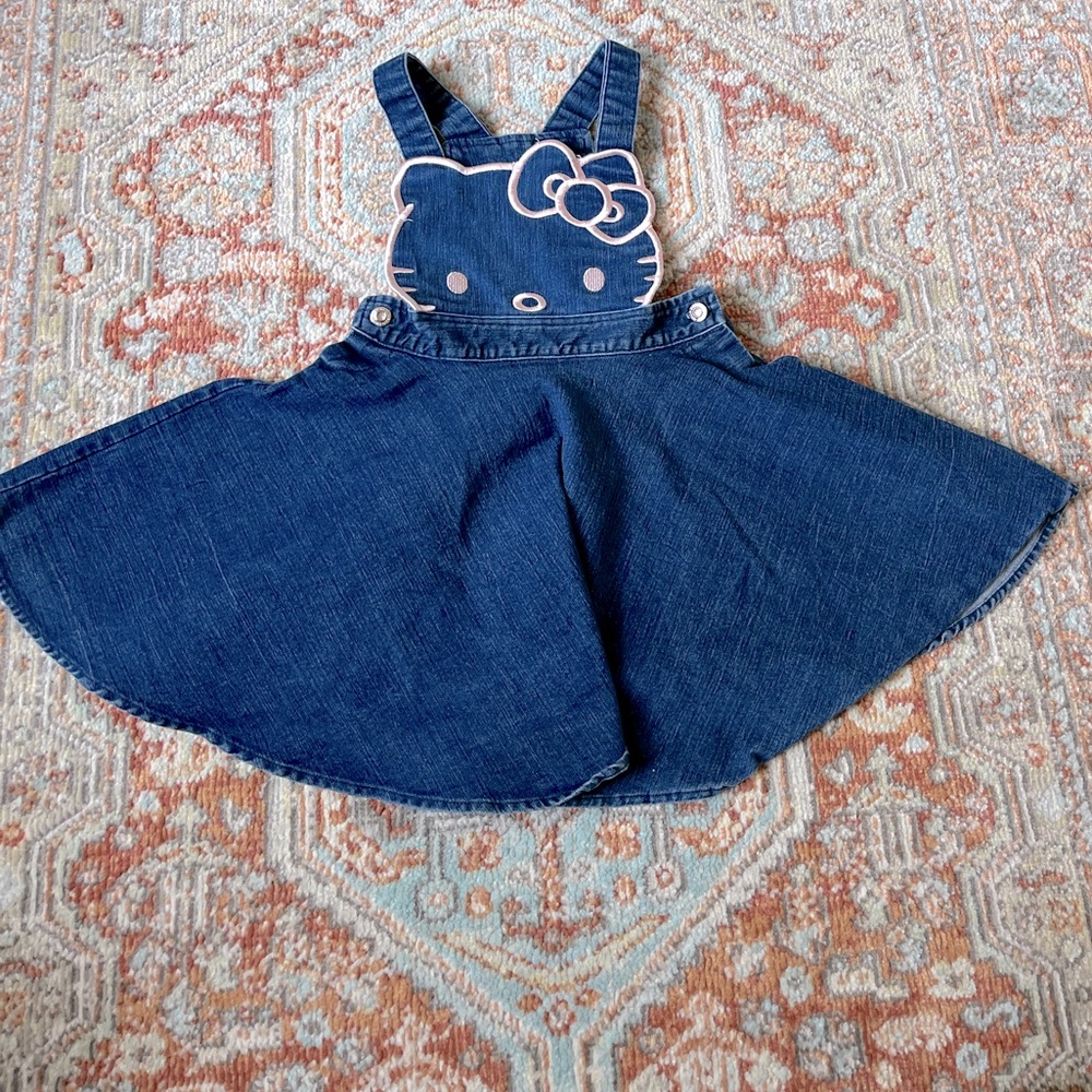 Hello Kitty Sanrio Girls Denim Skirtall Size 6